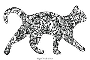 Zentangle boyama sayfası – basit çizim, kolay boyama