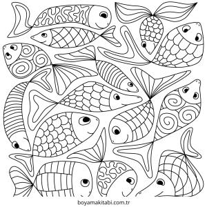 Zentangle boyama sayfası – kolay boyama, eğitici aktivite