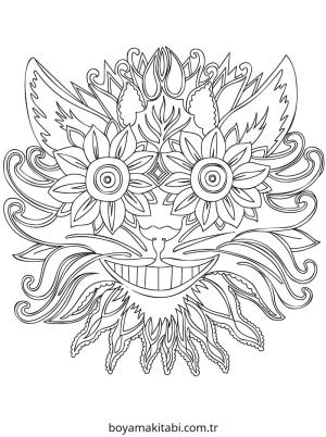 Zentangle boyama sayfası – çizgi film temalı, basit çizim