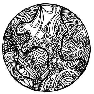 Zentangle boyama sayfası,  coloring page, Zentangle yazdırılabilir, 