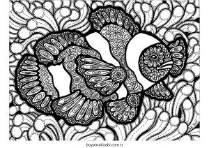 Zentangle boyama sayfası – sevimli karakter, sanatsal çalışma