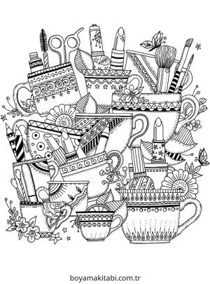 Zentangle boyama sayfası – eğitici aktivite, yaratıcılık