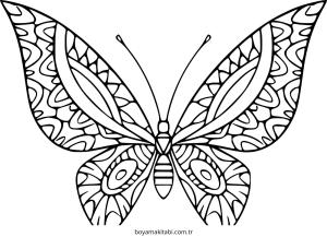 Zentangle boyama sayfası – PDF indir, sevimli karakter