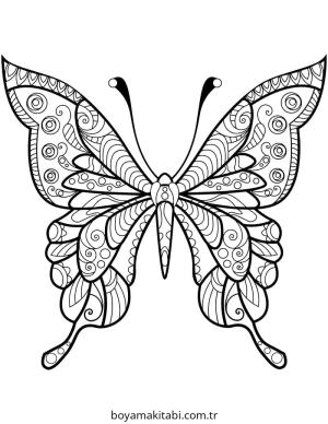 Zentangle boyama sayfası – PDF indir, sevimli karakter