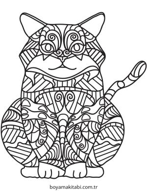 Zentangle boyama sayfası – çocuklar için, çizgi film temalı