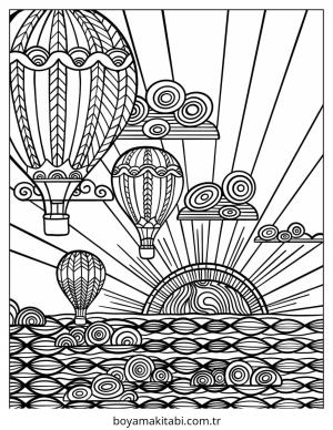 Zentangle boyama sayfası – kolay boyama, eğitici aktivite