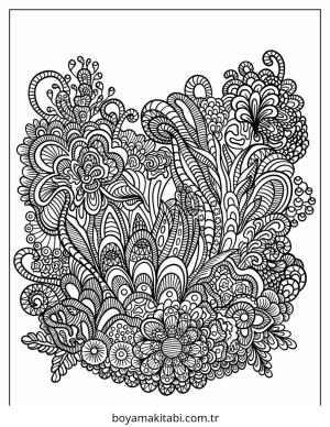 Zentangle boyama sayfası – çocuk aktivitesi, PDF indir