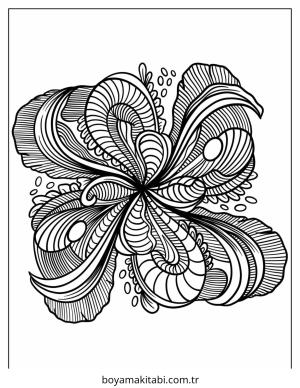 Zentangle boyama sayfası – boyama etkinliği, çocuk aktivitesi