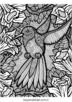 Zentangle boyama sayfası – kolay boyama, eğitici aktivite