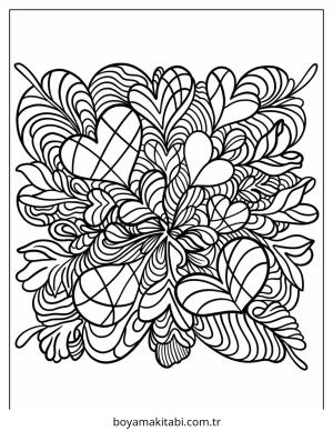 Zentangle boyama sayfası – renkli çizimler, okul öncesi