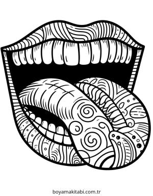 Zentangle boyama sayfası – çocuklar için, çizgi film temalı