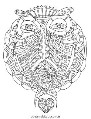 Zentangle boyama sayfası – el becerilerini geliştirir, boyama çalışması