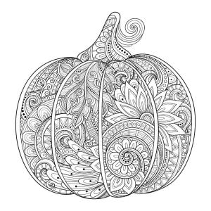 Zentangle boyama sayfası,  coloring page, Balkabağı zentangle, 