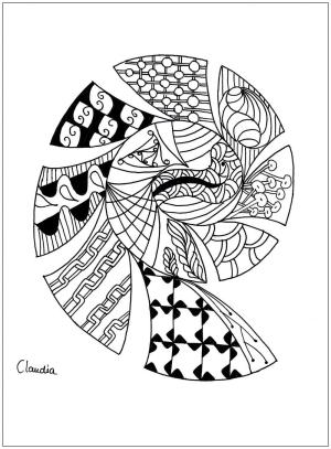 Zentangle boyama sayfası,  coloring page, Ücretsiz zentangle, 