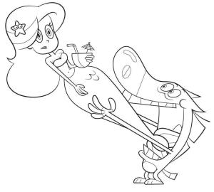 Zig Ve Sharko boyama sayfası,  coloring page, Zig Yeme Marinası, 