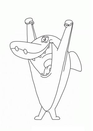 Zig Ve Sharko boyama sayfası,  coloring page, Mutlu Sharko, 