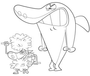 Zig Ve Sharko boyama sayfası,  coloring page, Sharko Sinirli, 