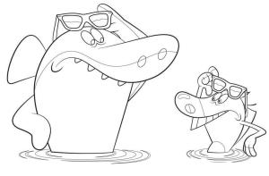 Zig Ve Sharko boyama sayfası,  coloring page, Sharko ile Zig, 