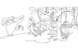 Zig Ve Sharko boyama sayfası,  coloring page, Zig Yakalama Donanması, 