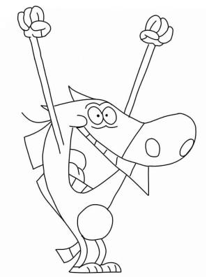 Zig Ve Sharko boyama sayfası,  coloring page, Mutlu Zig, 