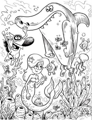 Zig Ve Sharko boyama sayfası,  coloring page, Okyanusun Altında Zig ve Sharko, 