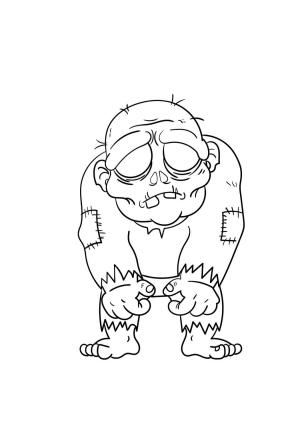 Zombi boyama sayfası,  coloring page, Korkunç Zombi, 