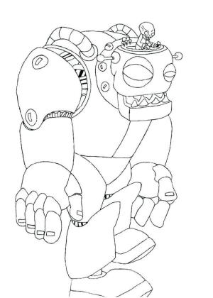 Zombi boyama sayfası,  coloring page, Zombi Robotu, 