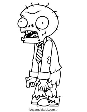 Zombi boyama sayfası – boyama etkinliği, çocuk aktivitesi