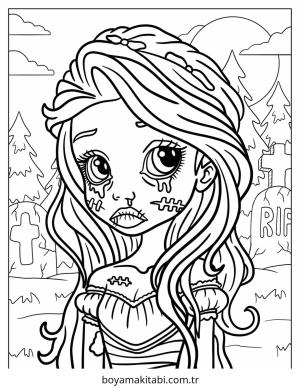 Zombi boyama sayfası – yaratıcılık, eğlenceli etkinlik