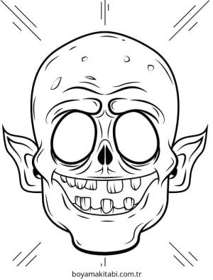 Zombi boyama sayfası – çocuk aktivitesi, PDF indir