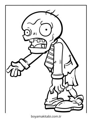 Zombi boyama sayfası – okul öncesi, evde etkinlik