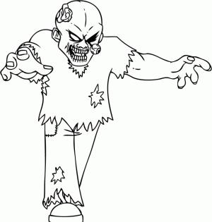 Zombi boyama sayfası,  coloring page, zombi Canavarı, 