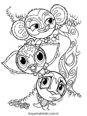 Zoobles boyama sayfası – eğlenceli etkinlik, el becerilerini geliştirir