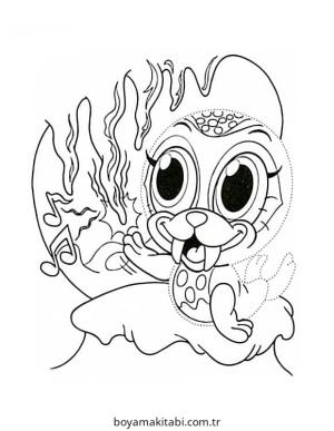 Zoobles boyama sayfası – basit çizim, kolay boyama