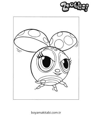 Zoobles boyama sayfası – kolay boyama, eğitici aktivite