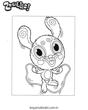Zoobles boyama sayfası – çocuk aktivitesi, PDF indir
