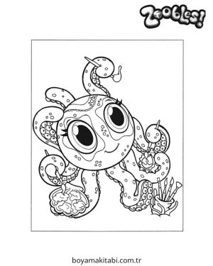 Zoobles boyama sayfası – evde etkinlik, ücretsiz yazdır