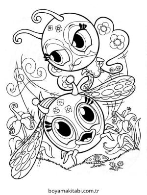 Zoobles boyama sayfası – basit çizim, kolay boyama