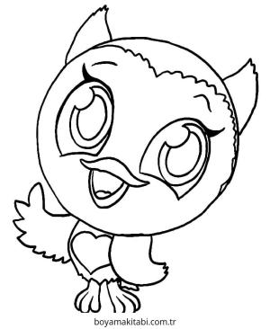 Zoobles boyama sayfası – sevimli karakter, sanatsal çalışma