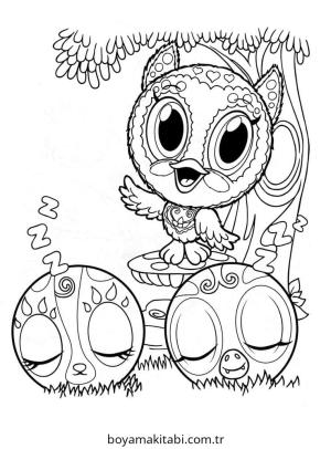 Zoobles boyama sayfası – çocuk aktivitesi, PDF indir