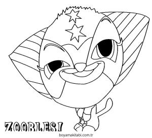 Zoobles boyama sayfası – sanatsal çalışma, çocuklar için