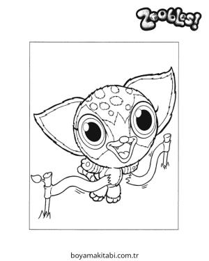 Zoobles boyama sayfası – çocuklar için, çizgi film temalı
