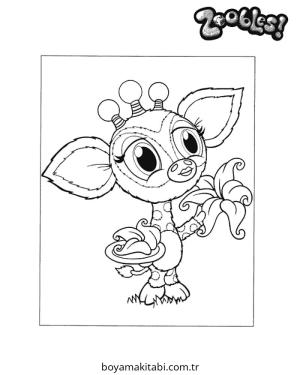 Zoobles boyama sayfası – el becerilerini geliştirir, boyama çalışması