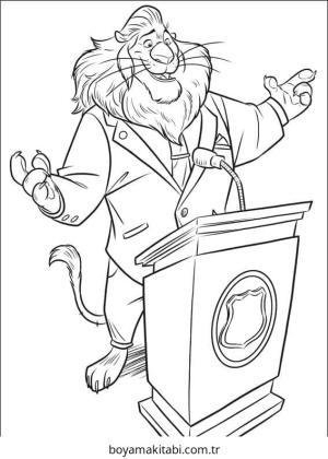 Zootropolis boyama sayfası – evde etkinlik, ücretsiz yazdır