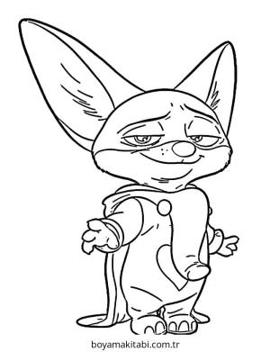 Zootropolis boyama sayfası – kolay boyama, eğitici aktivite