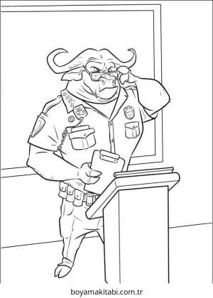 Zootropolis boyama sayfası – okul öncesi, evde etkinlik