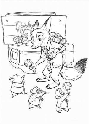 Zootropolis boyama sayfası,  coloring page, Ücretsiz Zootropolis Anahat, 