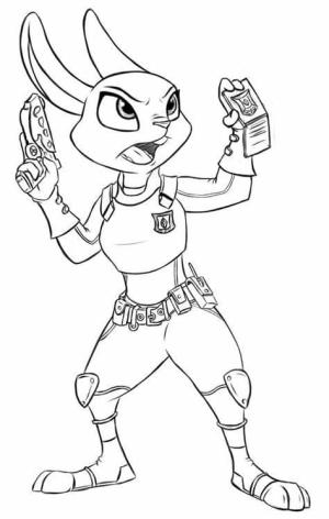 Zootropolis boyama sayfası,  coloring page, Ciddi Judy, 