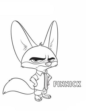 Zootropolis boyama sayfası,  coloring page, Finnick, 