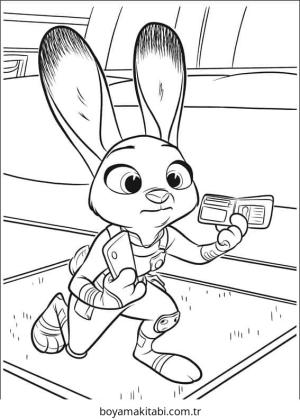 Zootropolis boyama sayfası – eğlenceli etkinlik, el becerilerini geliştirir